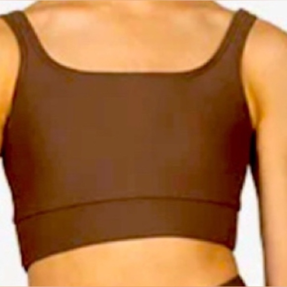 Mariia Crown dance outfit‎ crop top chocolate brown CM NWT